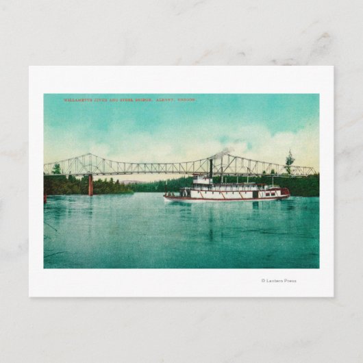 Willamette River and Steel Bridge in Albany Briefkaart (Voorkant)
