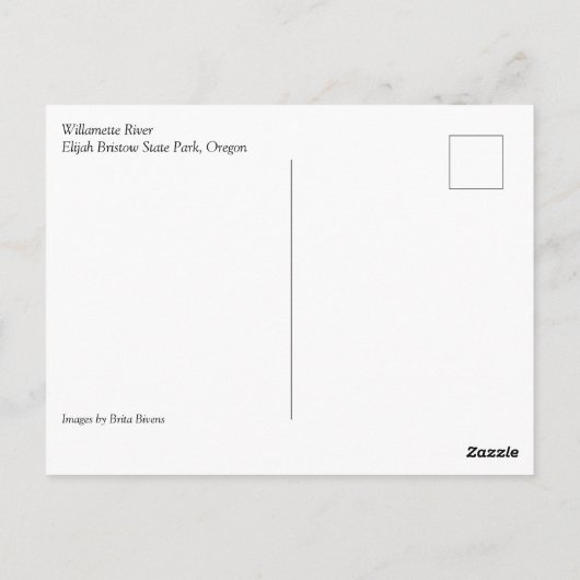 Willamette River, Elijah Bristow State Park, OR Po Briefkaart (Achterkant)