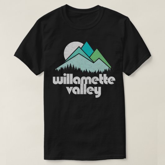 Willamette Valley Oregon  Minimalistische Mounta T-shirt (Design voorkant)