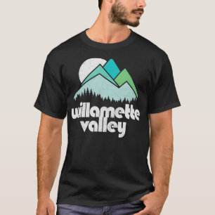 Willamette Valley Oregon  Minimalistische Mounta T-shirt