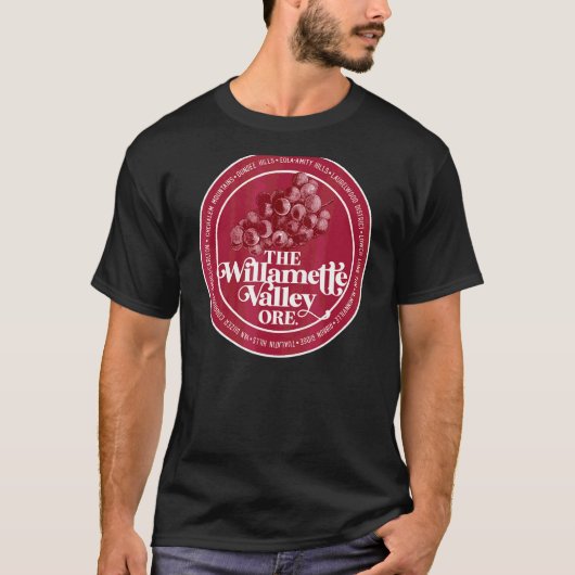 Willamette Valley Pinot Noir wijnkenner Oreg T-shirt (Voorkant)