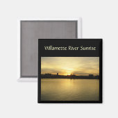 Willametter River Sunrise Magneet (Voorkant / Achterkant)