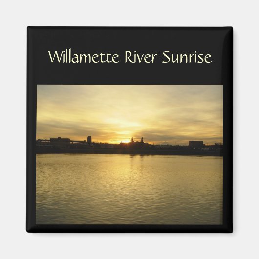 Willametter River Sunrise Magneet (Voorkant)