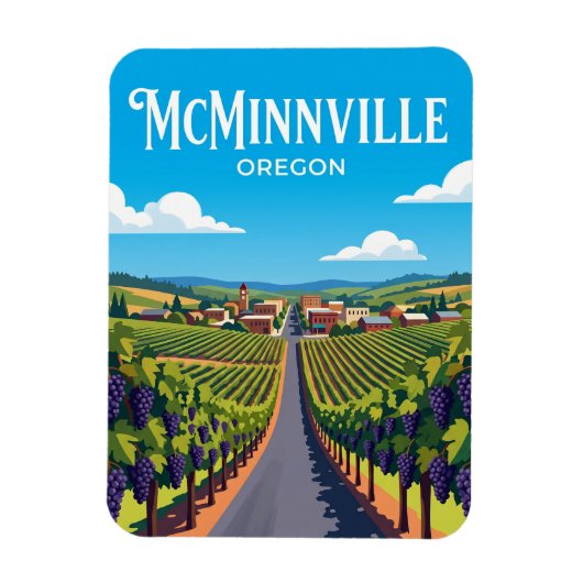 Willamettevallei Route USA Magneet (Verticaal)