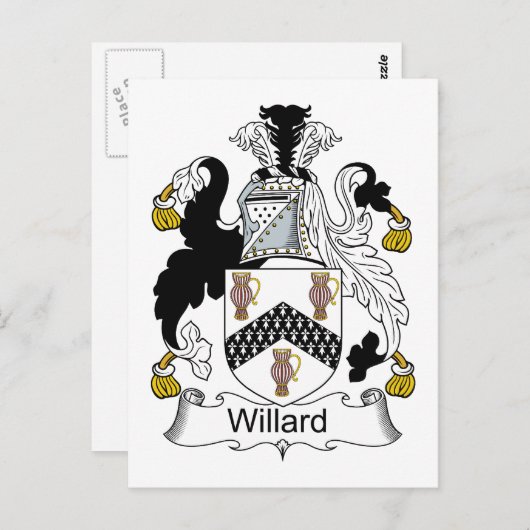 Willard Family Crest Briefkaart (Voorkant / Achterkant)