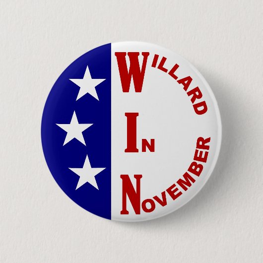Willard in november met sterren ronde button 5,7 cm (Voorkant)