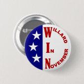 Willard in november met sterren ronde button 5,7 cm (Voorkant /achterkant)