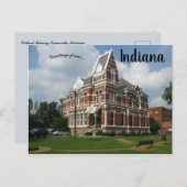 Willard Library Evansville Indiana Briefkaart (Voorkant / Achterkant)