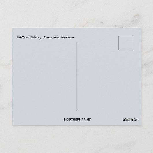Willard Library Evansville Indiana Briefkaart (Achterkant)