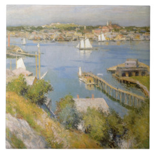 Willard Metcalf Gloucester Harbour Tegeltje