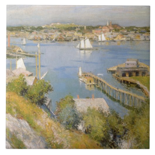  Willard Metcalf Gloucester Harbour Tegeltje (Voorkant)