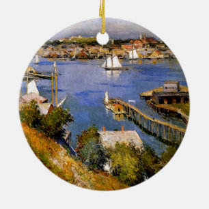 Willard Metcalf  haven van Gloucester Keramisch Ornament