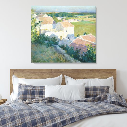 Willard Metcalf MidSummer Twilight Canvas Afdruk (Insitu (Slaapkamer))
