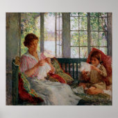 Willard Metcalf Mijn vrouw en dochter Poster (Voorkant)