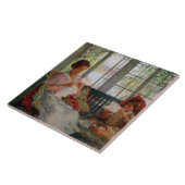  Willard Metcalf Mijn vrouw en dochter Tegeltje (Zijkant)