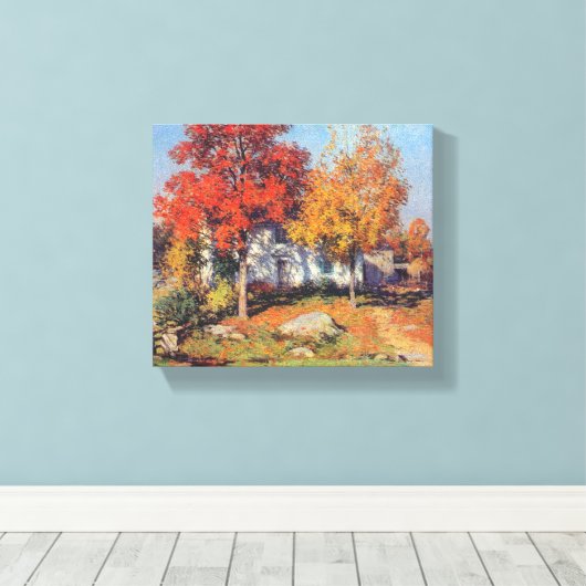  Willard Metcalf oktober Canvas Afdruk (Insitu (Houten vloer))