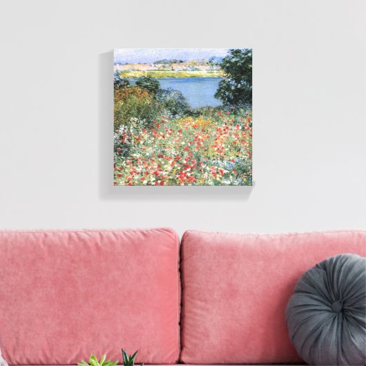 Willard Metcalf Poppy Garden Canvas Afdruk (Insitu (Woonkamer))