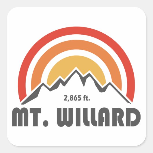 Willard New Hampshire Vierkante Sticker (Voorkant)