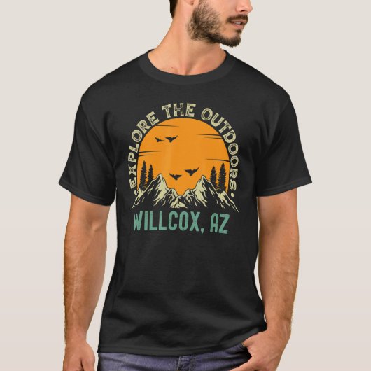 Willcox Arizona Ontdek het buitenleven T-shirt (Voorkant)