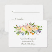 Wille en Floral Wedding RSVP (Voorkant / Achterkant)