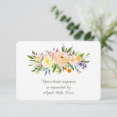 Wille en Floral Wedding RSVP (Staand voorkant)