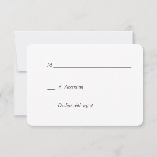 Wille en Floral Wedding RSVP (Achterkant)