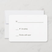 Wille en Floral Wedding RSVP Kaartje (Achterkant)