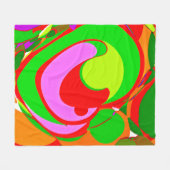 Willekeurig Abstract patroon Fleece Deken (Voorkant (Horizontaal))