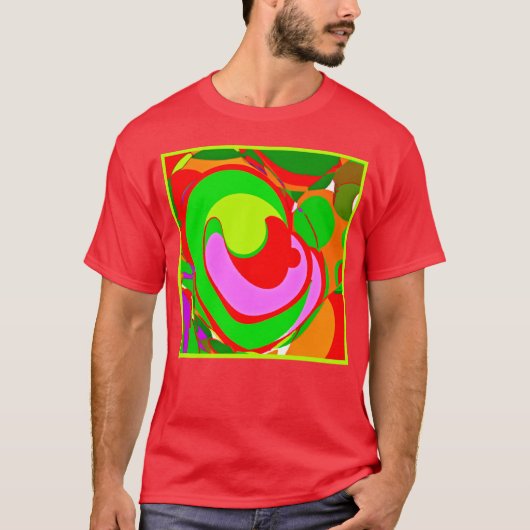 Willekeurig Abstract patroon T-shirt (Voorkant)