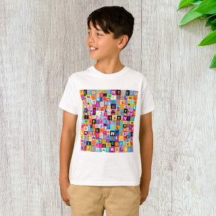 Willekeurig Alfabet Patroon T-shirt