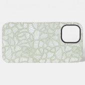 Willekeurig bladmozaïek lichtgroen iPhone hoesje (Achterkant horizontaal)