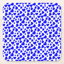 Willekeurig formaat en gekleurd hart kartonnen onderzetters