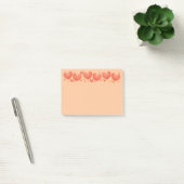Willekeurig formaat oranje harten post-it® notes (Kantoor)