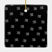 Willekeurig gearrangeerd ontwerp, zakelijke Logo o Keramisch Ornament (Achterkant)