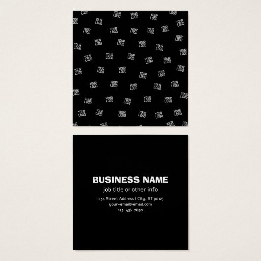 Willekeurig gearrangeerd ontwerp, zakelijke Logo o Vierkante Visitekaartjes (Voorkant /achterkant)