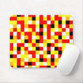 Willekeurig gecheckte pixelkunst - rood en geel muismat (Met muis)