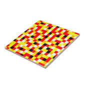 Willekeurig gecheckte pixelkunst - rood en geel tegeltje (Zijkant)