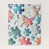Willekeurig gekleurde puzzelstukjes zo verward legpuzzel (Verticaal)