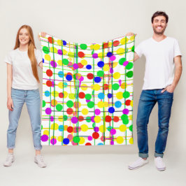 Willekeurig geometrisch patroon fleece deken