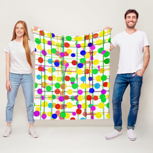 Willekeurig geometrisch patroon fleece deken (In situ)