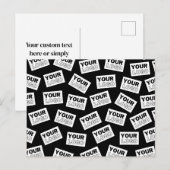 Willekeurig geplaatst Zoek naar uw Logo of een fot Briefkaart (Voorkant / Achterkant)