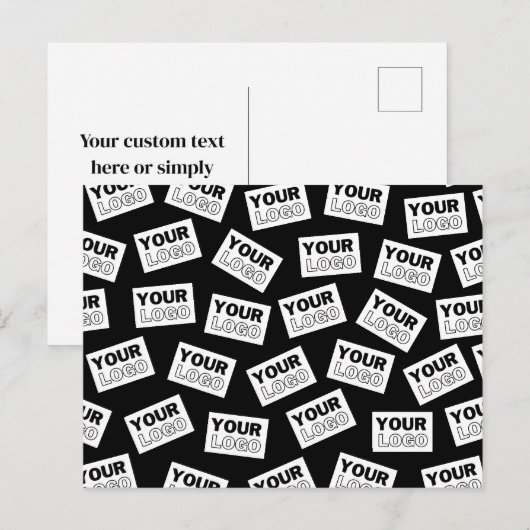 Willekeurig geplaatst Zoek naar uw Logo of een fot Briefkaart (Voorkant / Achterkant)