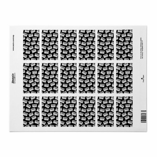 Willekeurig geplaatst Zoek naar uw Logo of een fot Etiket (Full Sheet)