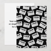 Willekeurig geplaatst Zoek naar uw Logo of een fot Kaart (Voorkant / Achterkant)