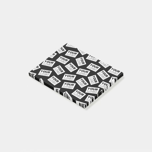 Willekeurig geplaatst Zoek naar uw Logo of een fot Post-it® Notes (Schuin)