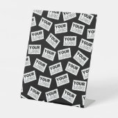 Willekeurig geplaatst Zoek naar uw Logo of een fot Reclamebord Met Voetstuk (Voorkant)