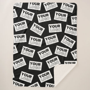 Willekeurig geplaatst Zoek naar uw Logo of een fot Sherpa Deken