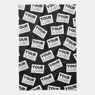 Willekeurig geplaatst Zoek naar uw Logo of een fot Theedoek