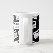 Willekeurig geplaatste zoek naar uw logo of een fo grote koffiekop (Achterkant)