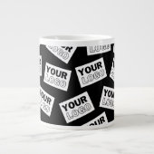 Willekeurig geplaatste zoek naar uw logo of een fo grote koffiekop (Voorkant)